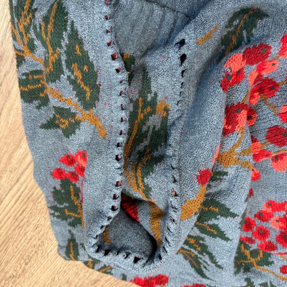 Cecilia Prado by Anthropologie Blossom Mock Neck Sweater Womens Medium Brazil - Picture 9 of 12
